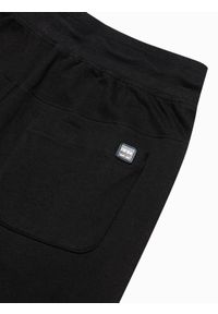 Ombre Clothing - Spodnie męskie dresowe joggery P952 - czarne - M. Kolor: czarny. Materiał: dresówka #7