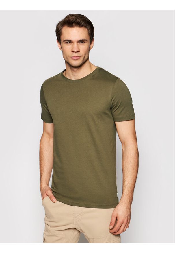 Jack & Jones - Jack&Jones T-Shirt Orrganic Basic 12156101 Zielony Slim Fit. Kolor: zielony. Materiał: bawełna