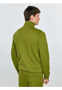 Big-Star - Bluza męska rozpinana ze stójką khaki Wlador 301. Okazja: na co dzień. Typ kołnierza: kołnierzyk stójkowy. Kolor: zielony. Materiał: dzianina, dresówka, materiał. Wzór: ze splotem, nadruk. Styl: klasyczny, casual #7