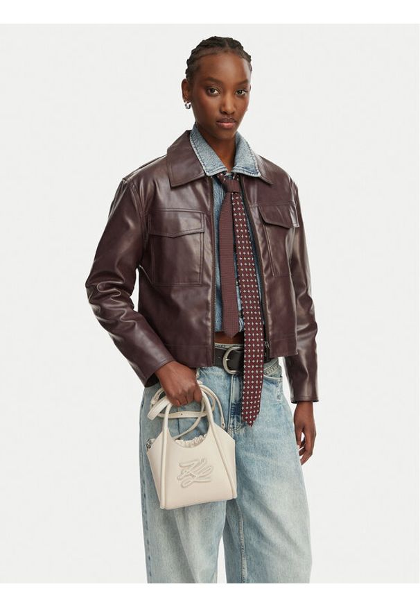 Karl Lagerfeld - KARL LAGERFELD Torebka B2W30053 Biały. Kolor: biały. Materiał: skórzane