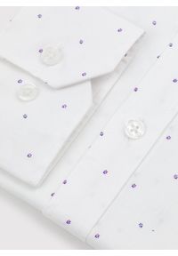 PAKO LORENTE – Biała męska koszula w mikrowzór P24SF-1X-019-B-S - Pako Lorente. Okazja: na co dzień. Kolor: biały. Materiał: elastan, jeans. Styl: casual #9