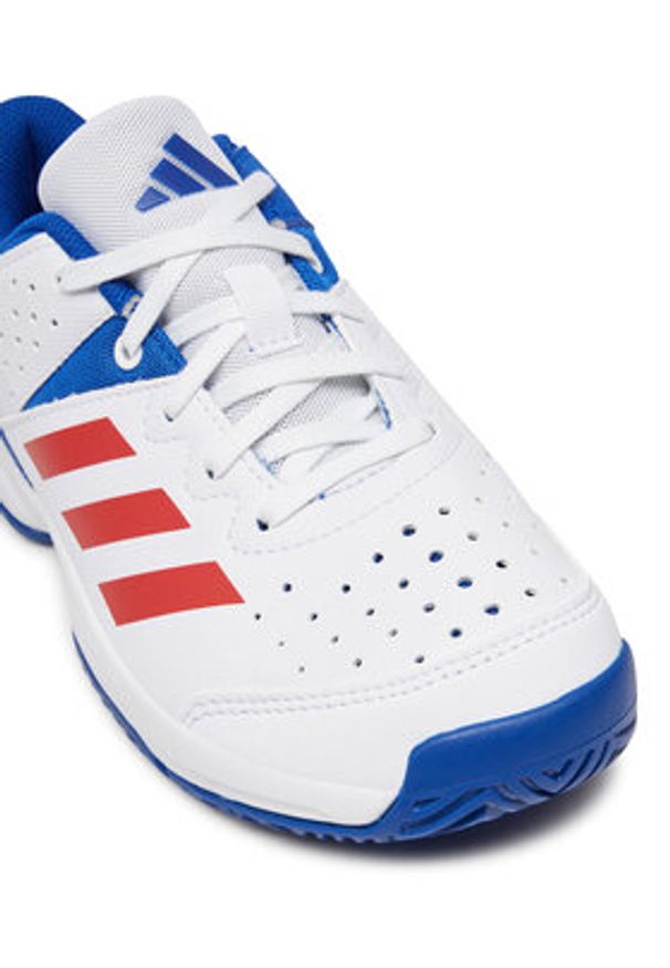 Adidas - adidas Buty halowe Court Stabil Shoes IH5548 Biały. Kolor: biały. Materiał: skóra