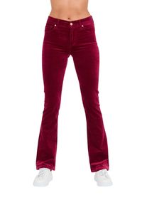 7 FOR ALL MANKIND Bordowe spodnie Bootcut Velvet. Kolor: czerwony #3