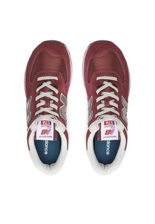 New Balance Sneakersy ML574EVM Bordowy. Kolor: czerwony. Materiał: skóra, zamsz. Model: New Balance 574