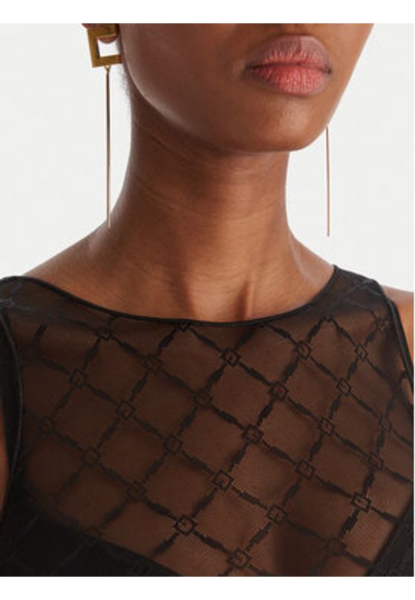 Elisabetta Franchi Body BO-020-51E2-V150 Czarny Slim Fit. Kolor: czarny. Materiał: syntetyk