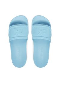 Calvin Klein Jeans Klapki Slide Pu Hf Mg YW0YW01879 Błękitny. Kolor: niebieski. Materiał: skóra #6