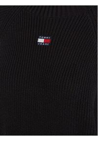 Tommy Jeans Sweter Badge DW0DW16536 Czarny Relaxed Fit. Kolor: czarny. Materiał: bawełna #3