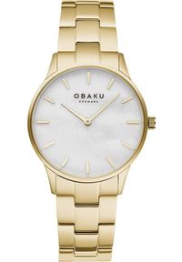 Zegarek OBAKU Zegarek damski Obaku Denmark V247LXGWSG złoty. Kolor: złoty #1