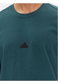Adidas - adidas T-Shirt IJ6130 Turkusowy Regular Fit. Kolor: turkusowy. Materiał: bawełna