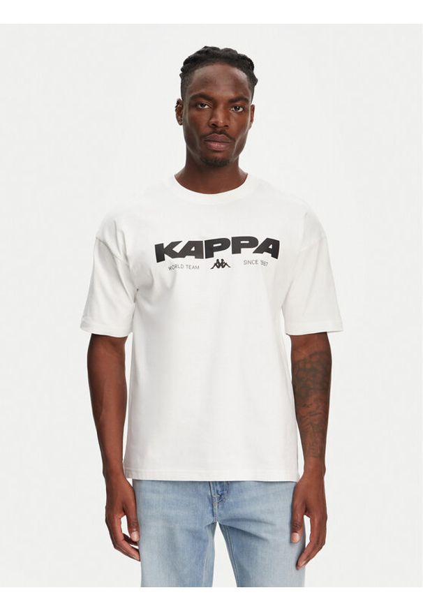Kappa T-Shirt Nhisso 351S5MW Biały Regular Fit. Kolor: biały. Materiał: bawełna