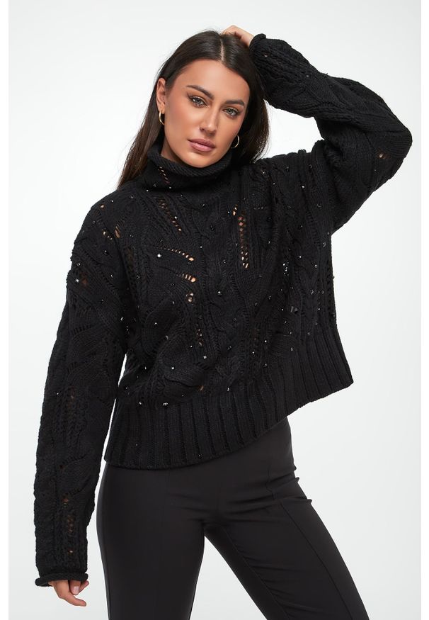 Liu Jo - Golf damski z wełną LIU JO. Typ kołnierza: golf. Materiał: wełna