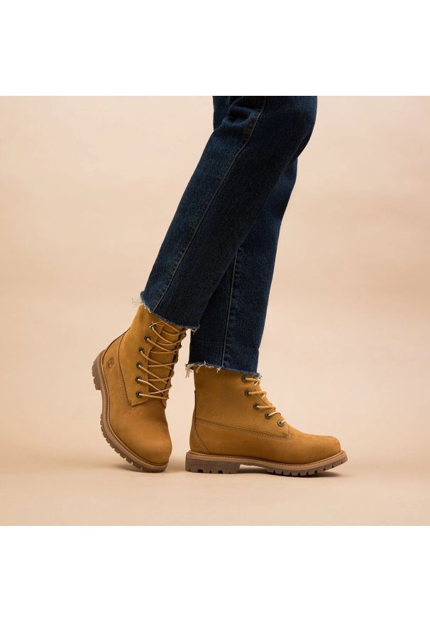 Trapery damskie Timberland AUTHENTICS FTW. Okazja: do pracy, na co dzień, na spacer. Kolor: brązowy. Styl: casual