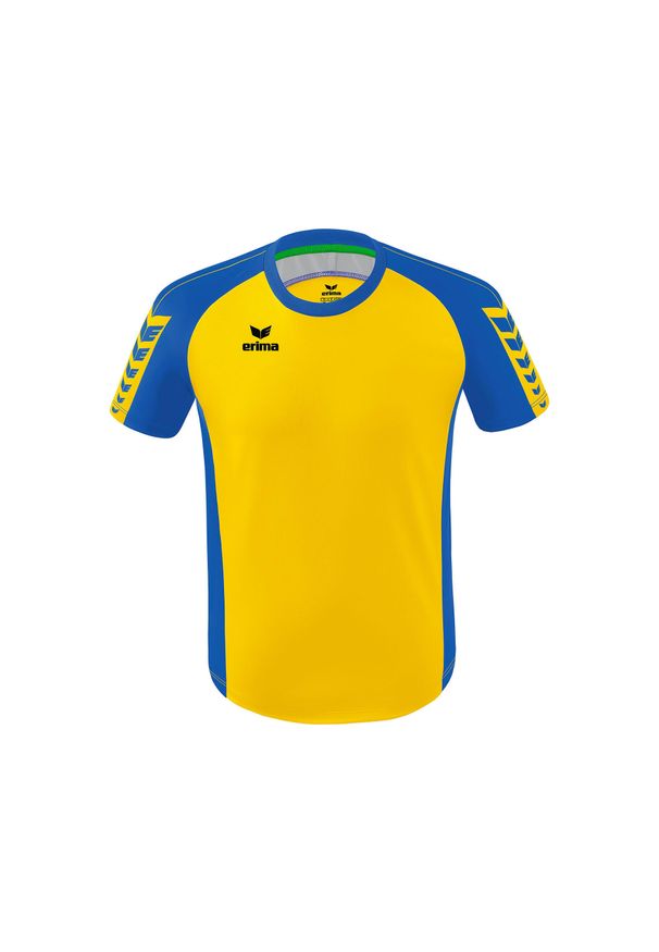 ERIMA - Koszulka dziecięca Erima Six Wings. Kolor: żółty, niebieski, wielokolorowy. Materiał: poliester, tkanina. Sport: piłka nożna