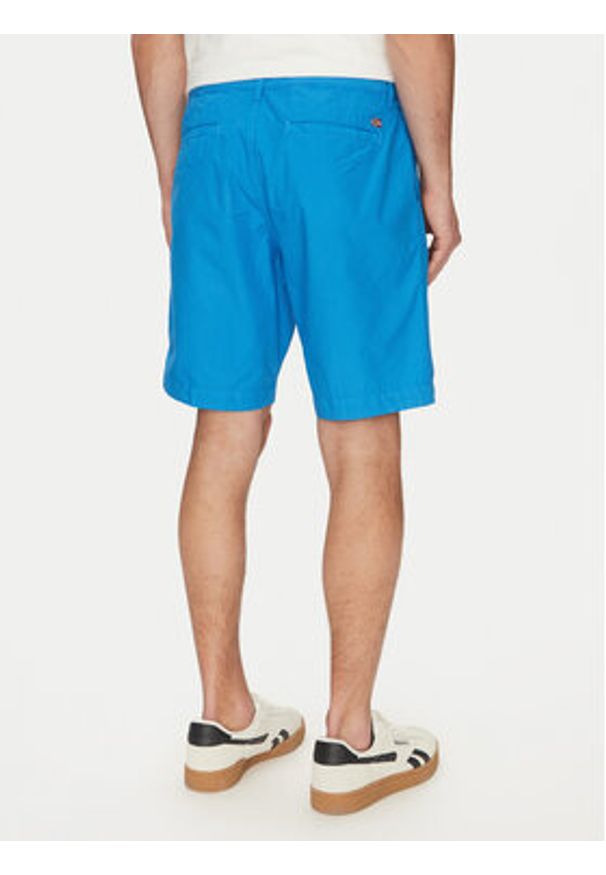 Napapijri Szorty materiałowe Nakuru 6 NP0A4HRV Niebieski Regular Fit. Kolor: niebieski. Materiał: bawełna