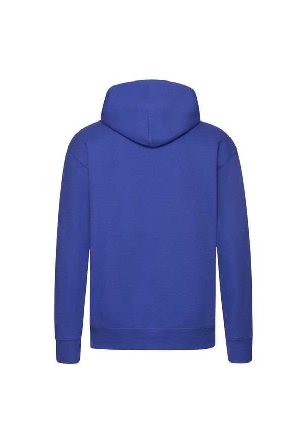 FRUIT OF THE LOOM - Męska Bluza Z Kapturem Premium. Typ kołnierza: kaptur. Kolor: niebieski