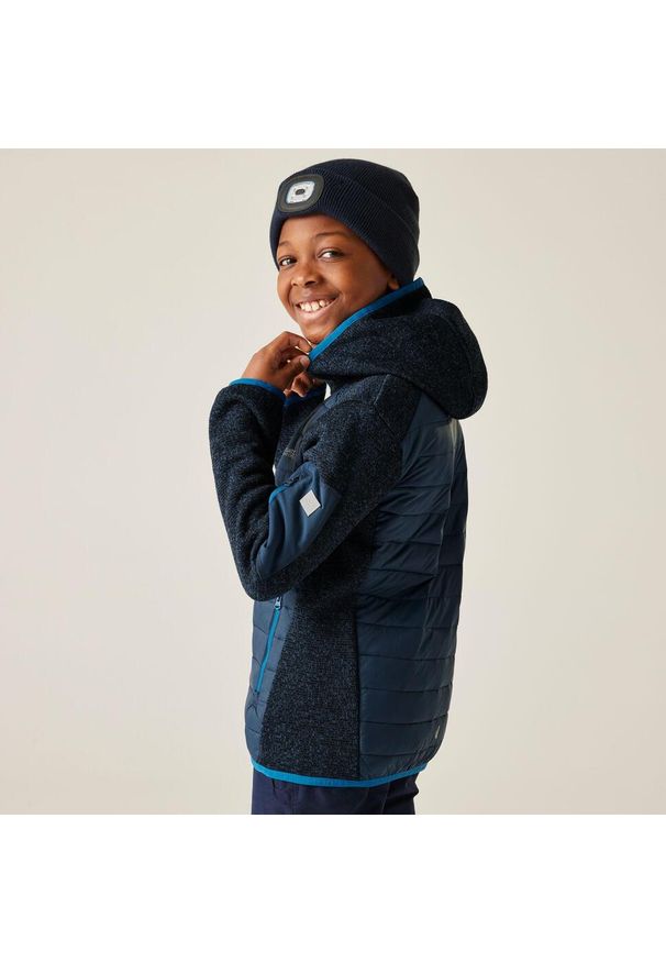 Regatta - Kurtka dziecięca hybrydowa Junior Newhill. Kolor: niebieski, szary, wielokolorowy. Materiał: puch. Styl: sportowy