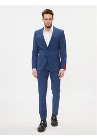 Hugo Garnitur Arti/Hesten232X 50494761 Granatowy Slim Fit. Kolor: niebieski. Materiał: wełna, syntetyk