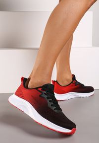 Born2be - Czarno-Czerwone Buty Sportowe Sneakersy ze Sznurowaniem Vikirilla. Zapięcie: sznurówki. Kolor: czarny. Materiał: materiał