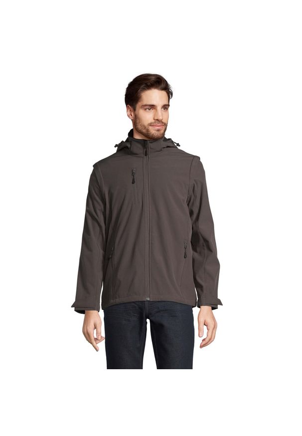 SOL'S - Kurtka Soft Shell Dla Dorosłych Unisex Falcon 3 W 1. Kolor: wielokolorowy, szary, brązowy