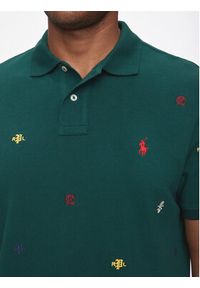 Polo Ralph Lauren Polo 710941437001 Zielony Custom Slim Fit. Typ kołnierza: polo. Kolor: zielony. Materiał: bawełna