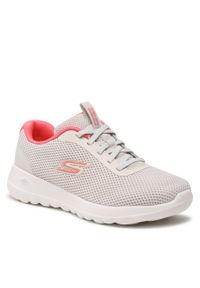 skechers - Sneakersy Skechers Go Walk Joy 124707/OFPK Off White/Pink. Kolor: szary. Materiał: materiał #1