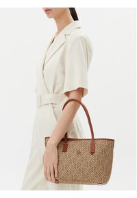 TOMMY HILFIGER - Tommy Hilfiger Torebka Th Monoplay Leather Mini Tote AW0AW17415 Brązowy. Kolor: brązowy. Materiał: skórzane #2
