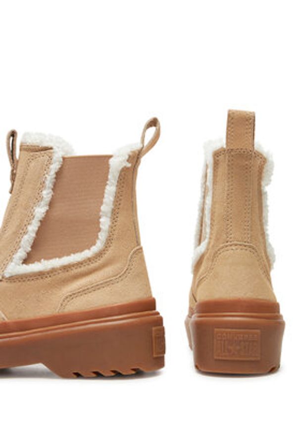 Converse Sztyblety Chuck Taylor All Star Chelsea Lugged A09257C Beżowy. Kolor: beżowy. Materiał: skóra, zamsz