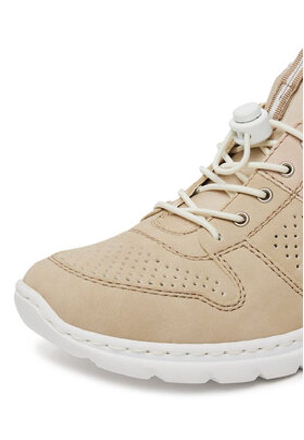 Rieker Sneakersy L3254-62 Beżowy. Kolor: beżowy. Materiał: materiał, syntetyk
