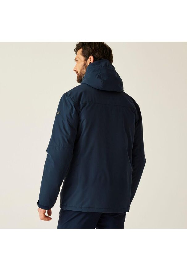 Regatta - Kurtka męska zimowa ocieplana Thornridge. Kolor: niebieski. Materiał: tkanina, puch. Sezon: zima. Sport: turystyka piesza