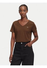 Hugo - HUGO T-Shirt Classic 50513667 Brązowy Slim Fit. Kolor: brązowy. Materiał: bawełna #1