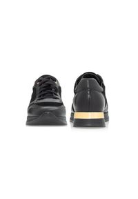 Ochnik - Czarne skórzane sneakersy damskie. Kolor: czarny. Materiał: skóra #2