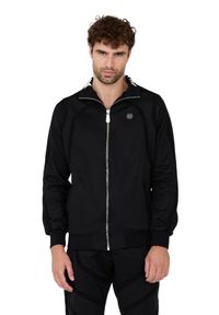 Philipp Plein - PHILIPP PLEIN Czarna męska bluza dresowa Jogging Zipped Jacket, Rozmiar M. Kolor: czarny. Materiał: dresówka
