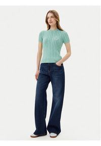 Polo Ralph Lauren Sweter 211895379018 Zielony Slim Fit. Typ kołnierza: polo. Kolor: zielony. Materiał: bawełna #3