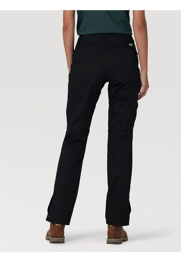 Wrangler - WRANGLER REINFORCED SOFTSHELL PANT DAMSKIE SPODNIE MATERIAŁOWE BLACK WC2GAW100 112324386. Materiał: materiał, softshell