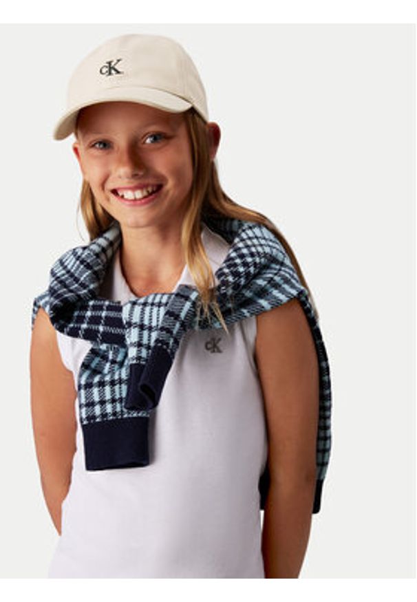 Calvin Klein Jeans Czapka z daszkiem IU0IU00150 Beżowy. Kolor: beżowy. Materiał: bawełna, materiał