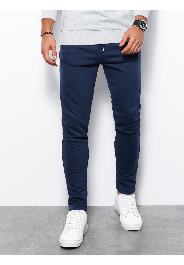 Niebieskie spodnie Ombre Clothing klasyczne
