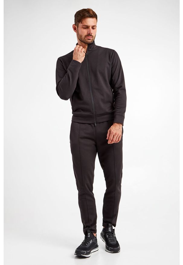Emporio Armani - BLUZA EMPORIO ARMANI. Typ kołnierza: kołnierzyk stójkowy. Wzór: aplikacja
