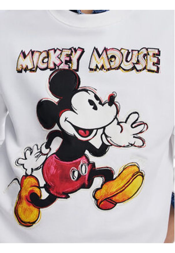 Desigual Bluza Avery Mickey 25SWSK45 Écru Regular Fit. Materiał: bawełna