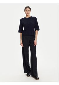Marella Sweter Franz 2523366084 Granatowy Regular Fit. Kolor: niebieski. Materiał: kaszmir