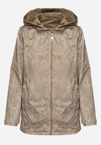 Born2be - Ciemnozielona Kurtka Parka Dwustronna z Odpinanym Kapturem Amoetta. Okazja: na co dzień. Kolor: zielony. Materiał: jeans. Wzór: gładki. Styl: casual, elegancki #6
