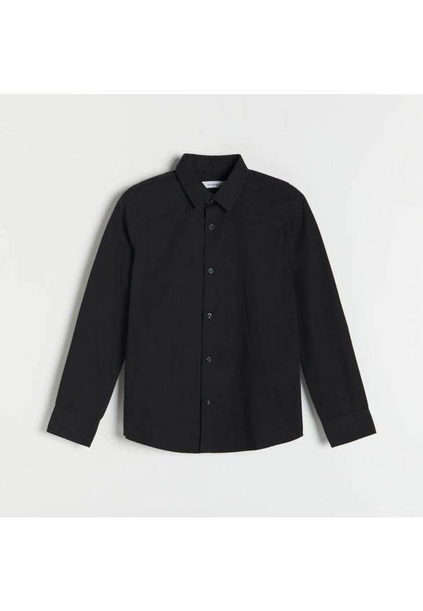 Reserved - Elegancka koszula Easy Iron - Czarny. Kolor: czarny. Styl: elegancki