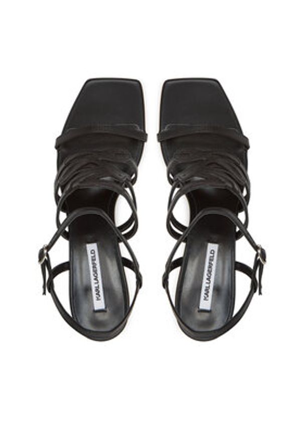 Karl Lagerfeld - KARL LAGERFELD Sandały KL34425 Czarny. Kolor: czarny. Materiał: skóra
