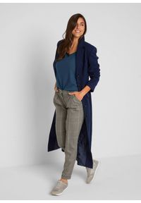 bonprix - Dopasowany shirt z długim rękawem (2 szt.). Typ kołnierza: dekolt w serek. Kolor: niebieski. Długość rękawa: długi rękaw. Długość: długie. Styl: klasyczny #2