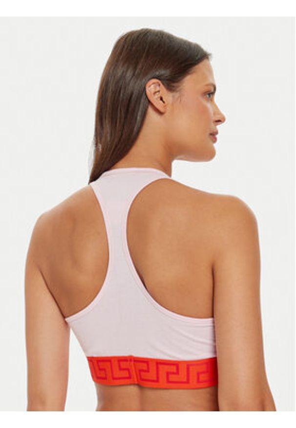 VERSACE - Versace Biustonosz top AUD01039 1A1001 Różowy. Kolor: różowy. Materiał: bawełna