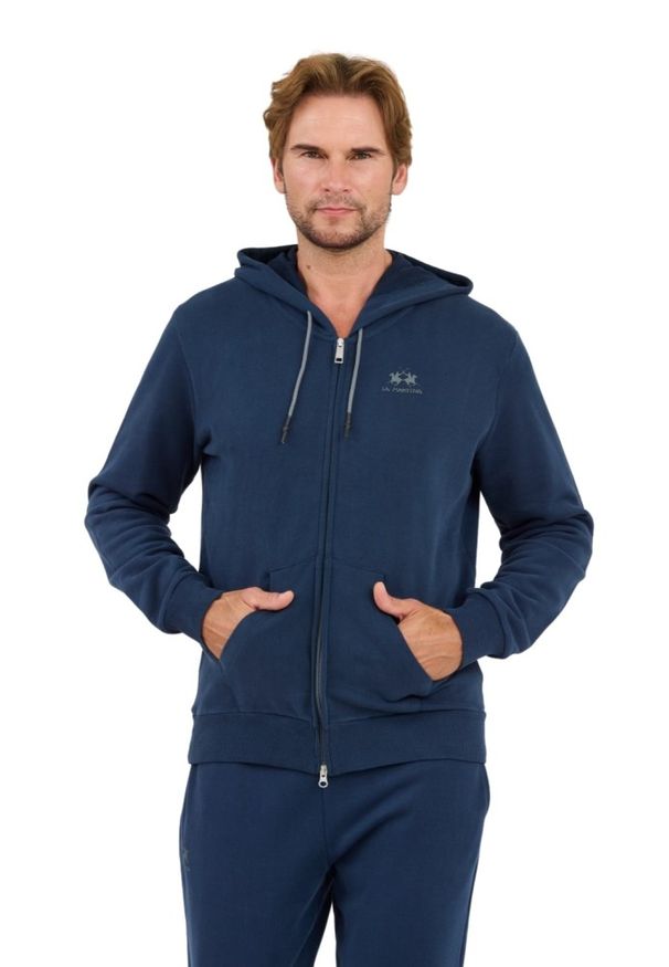 La Martina - LA MARTINA Granatowa bluza Hooded Cot. Kolor: niebieski