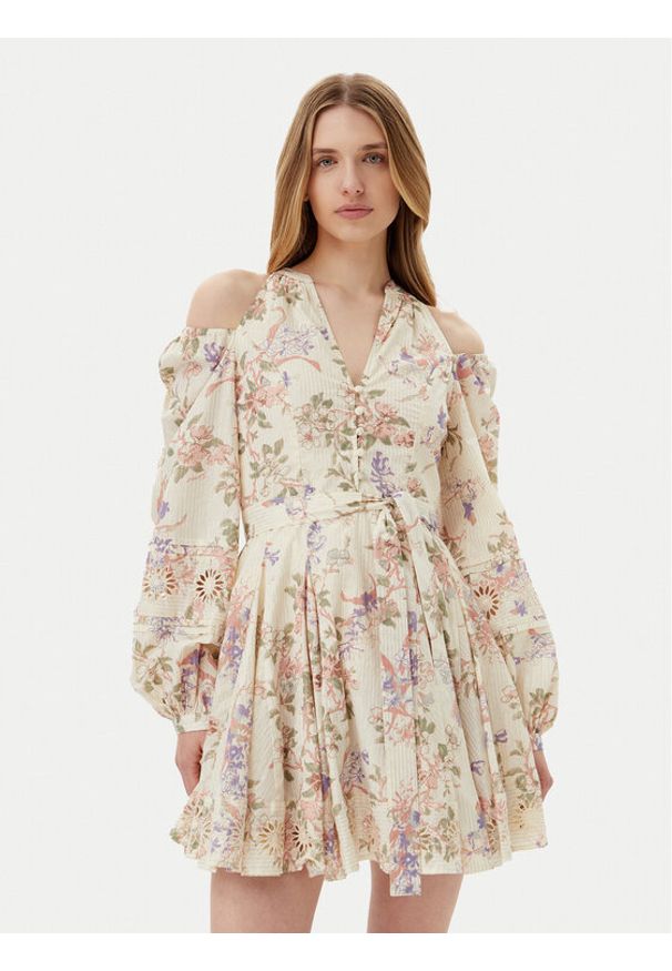 TwinSet - TWINSET Sukienka letnia 251TT2154 Kolorowy Loose Fit. Materiał: bawełna. Wzór: kolorowy. Sezon: lato
