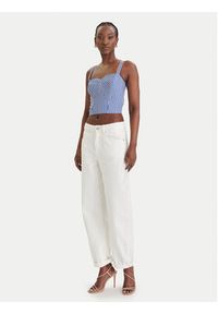 Guess Top W6GH38 W1848 Niebieski Regular Fit. Kolor: niebieski. Materiał: bawełna #4