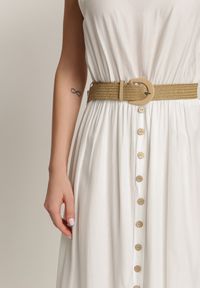 Renee - Biała Sukienka Loraeshell. Kolor: biały. Długość rękawa: na ramiączkach. Długość: maxi