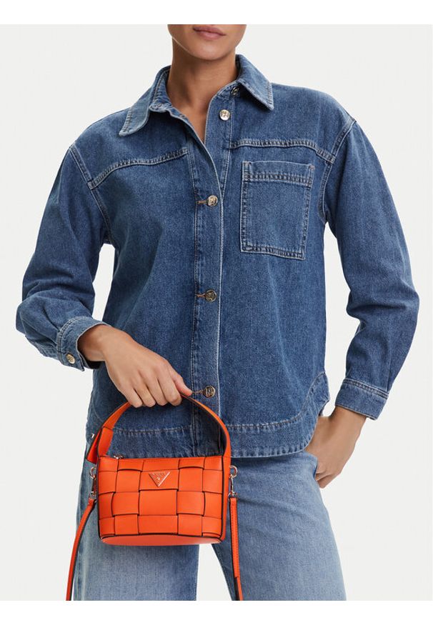 Guess Torebka Maylee Mini HWWG96 61720 Pomarańczowy. Kolor: pomarańczowy. Materiał: skórzane