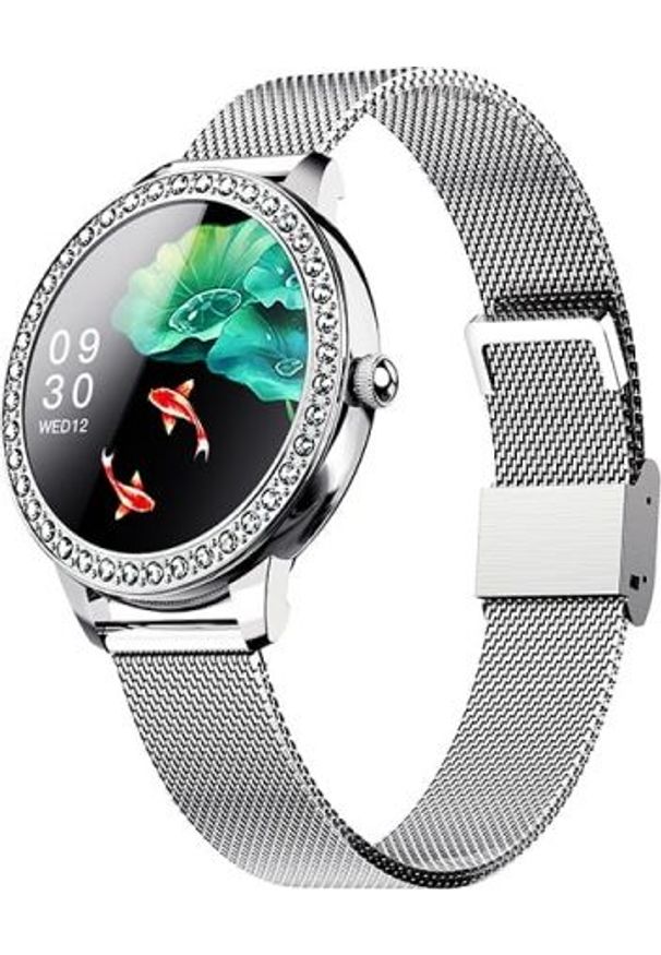 Smartwatch Garett Electronics Lady Kate RT Srebrny (LADY KATE RT SREBRNY, STALOWY). Rodzaj zegarka: smartwatch. Kolor: srebrny, wielokolorowy, szary